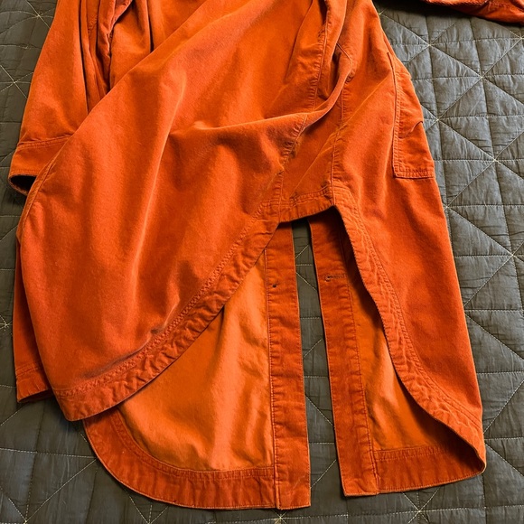 Anthropologie Pilcro Orange Corduroy Duster size Medium - Picture 9 of 9
